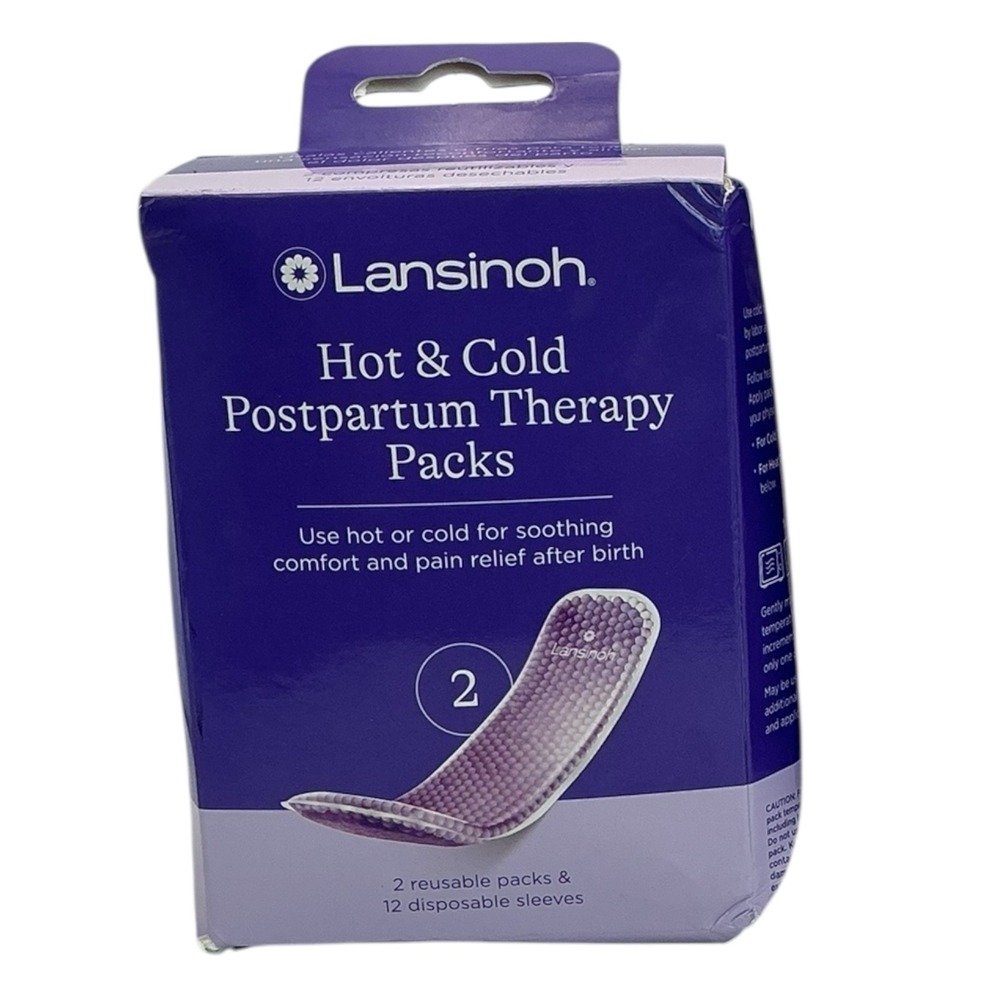 Lansinoh - Hot & Cold Postpartum Therapy Packs (2 Count) - Reusable‎ Relief Pads